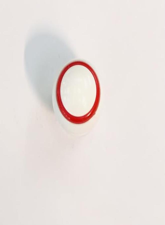 مقبض زر خزانة المطبخ، مقبض سحاب، أبيض، أحمر، زر إسباني، متوسط - Image 4