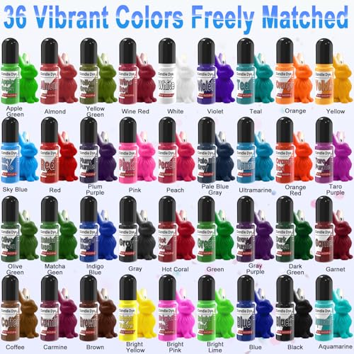 ERCorArt Candle Dye 36 Colors Candle Making Dye Highly Concentrated Liquid OilBased Coloring for Soy Wax Bees Wax Gel Wax Easy Color and Safe 6mlBottle - Image 3