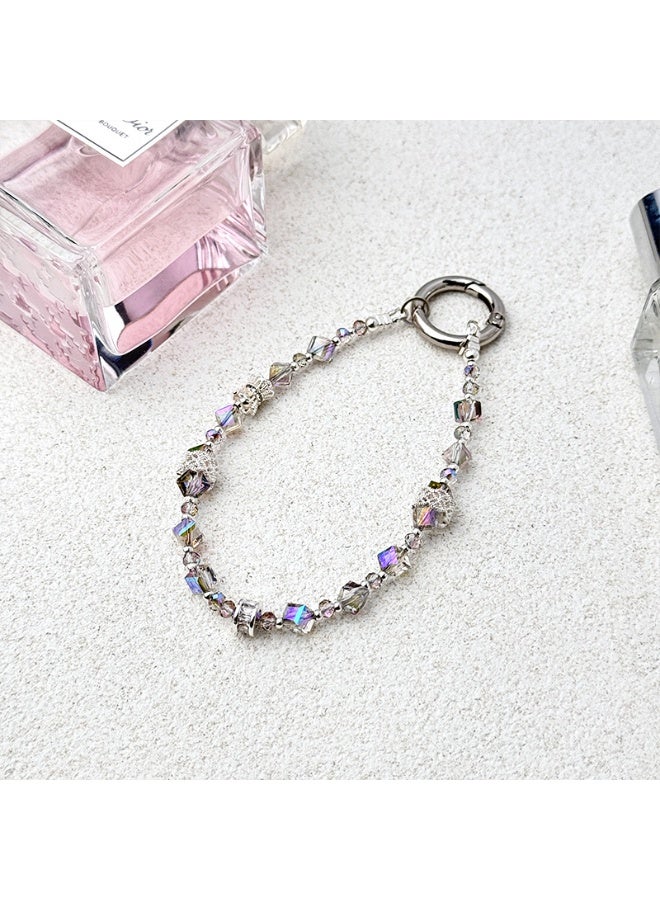 NIBEMINENT Super Cute Beaded Phone Charm – Trendy Phone Chain Wrist Strap, Shining Beads Chain Lanyard for Cell Phone  - Image 1