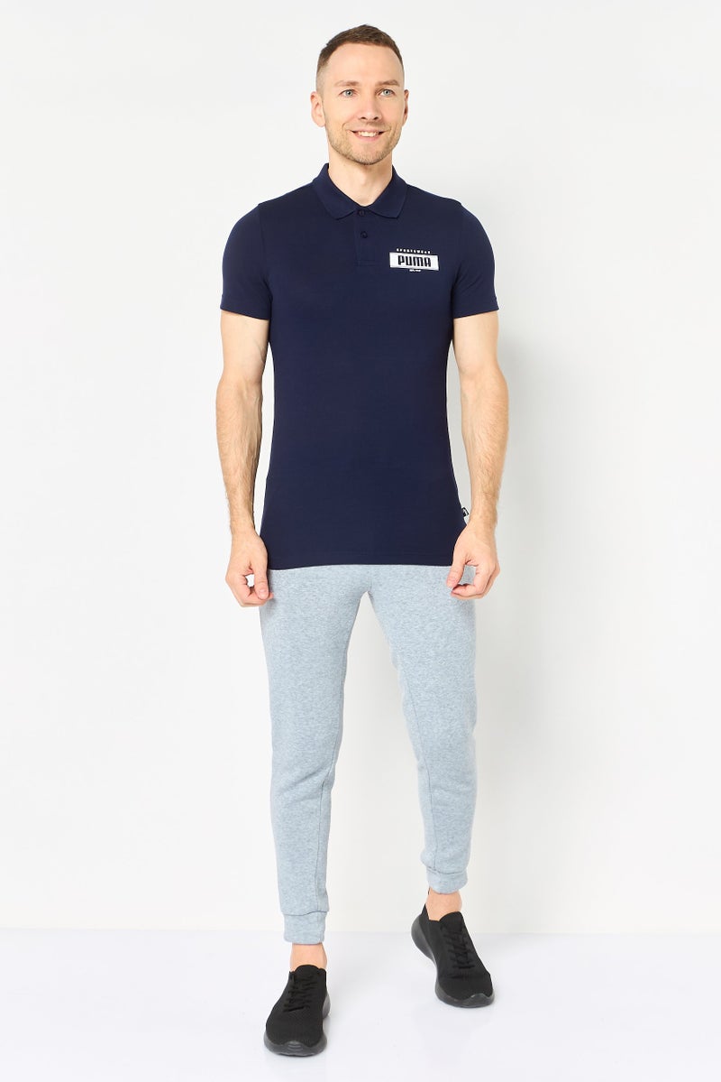 PUMA Men Slim Fit Short Sleeve Outdoor Polo Shirt, Navy - Image 2