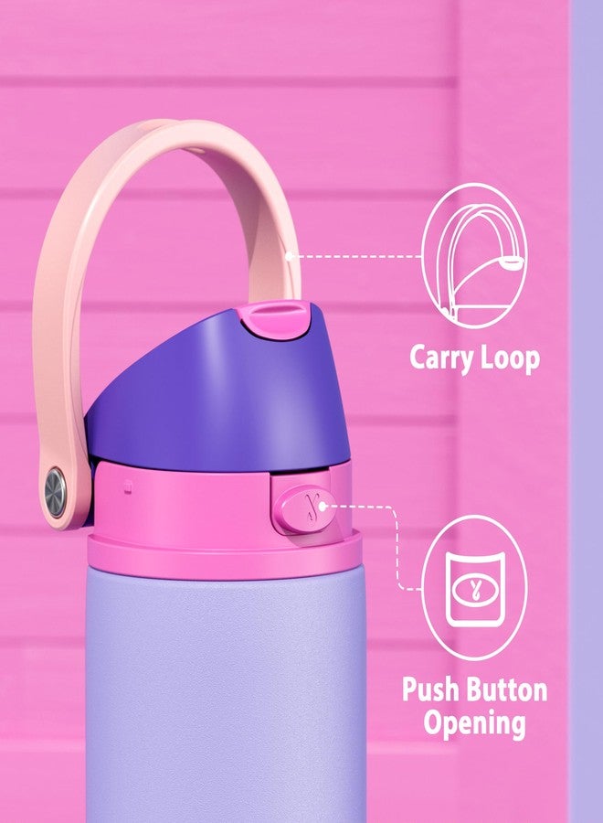 Meoky 24 oz Insulated Water Bottle for Women: Meoky Stainless Steel Metal Water Bottle with 2-in-1 Straw and Spout Lid - Leak Proof, Cold for 24 Hours, Protective Silicone Base, BPA-Free for School, Orchid - Image 5