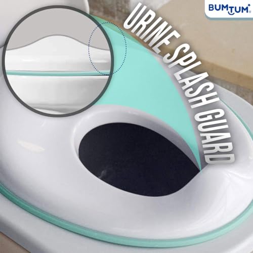 Bumtum Portable Baby Potty Training Seat for Boys and Girls | Toilet Seat for Kids 1 to 5 years Child Toddler Non-Slip with Splash Guard Fits Round & Oval Western Toilets (Green) - Image 5