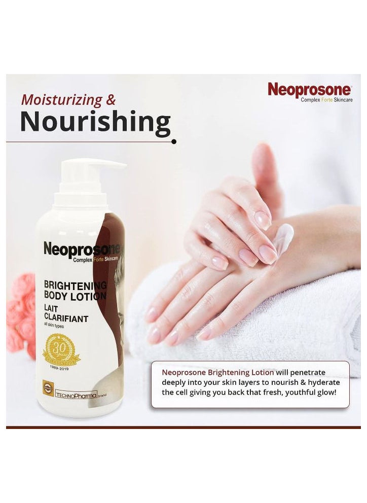 Neoprosone - Lactic Acid Brightening Body Lotion 13.5 Fl oz, 400ml AHA Moisturizing Body Lotion for Women and Men with Shea Butter & Glycerin - Image 1