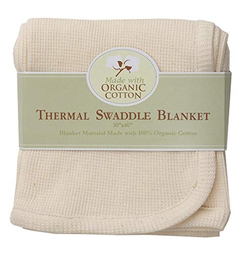 TL Care 30 X 40 ThermalWaffle Swaddle Blanket Made with Organic Cotton Natural Color Soft Breathable for Boys and Girls - Image 1