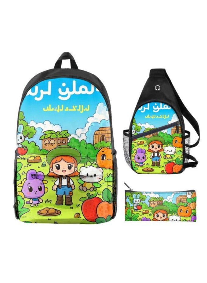 حقيبة مدرسية عالمية جديدة من ثلاث قطع - 1228 - Image 1