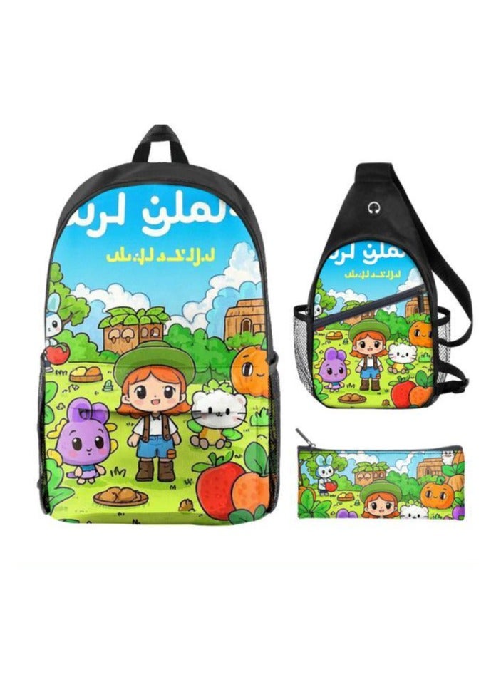 حقيبة مدرسية عالمية جديدة من ثلاث قطع - 1228 - Image 2