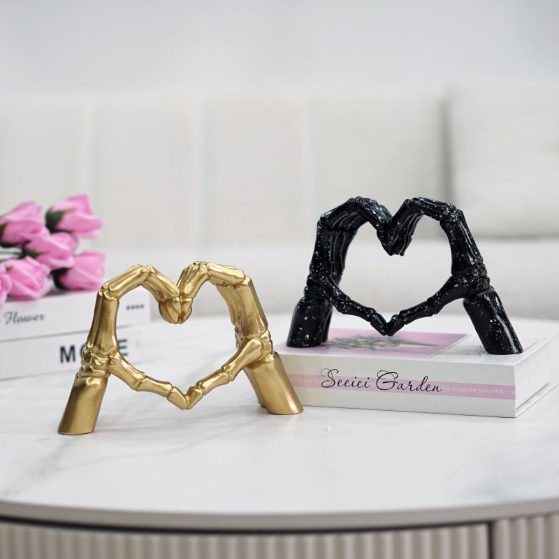 Bixin gesture skull ornament resin handicraft, love home bedroom desktop decoration gift - Image 4