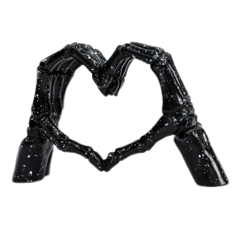 Bixin gesture skull ornament resin handicraft, love home bedroom desktop decoration gift - Image 1