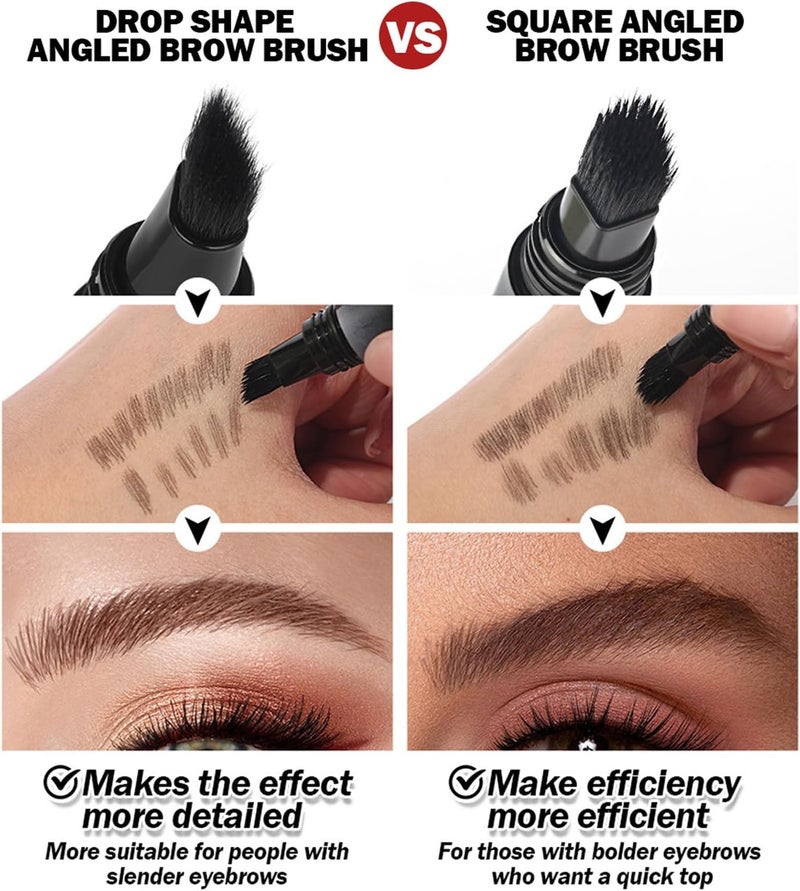 Brow-Fection Angled Brush & Dip Liquid Eyebrow Gel, Brow Lamination & Powder Pen, Eyebrow Hair Stroke Brush, Eyebrow Pencil Waterproof Long Lasting Quick Drying - Image 3