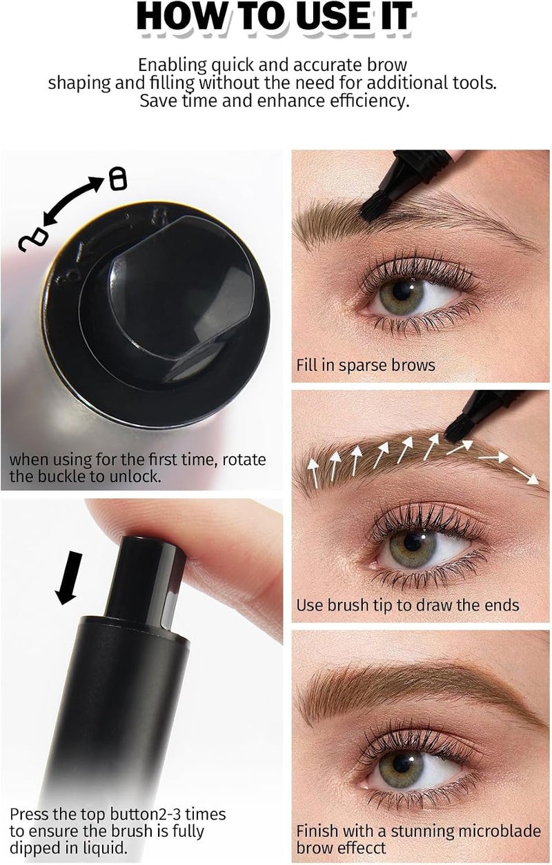 Brow-Fection Angled Brush & Dip Liquid Eyebrow Gel, Brow Lamination & Powder Pen, Eyebrow Hair Stroke Brush, Eyebrow Pencil Waterproof Long Lasting Quick Drying - Image 5