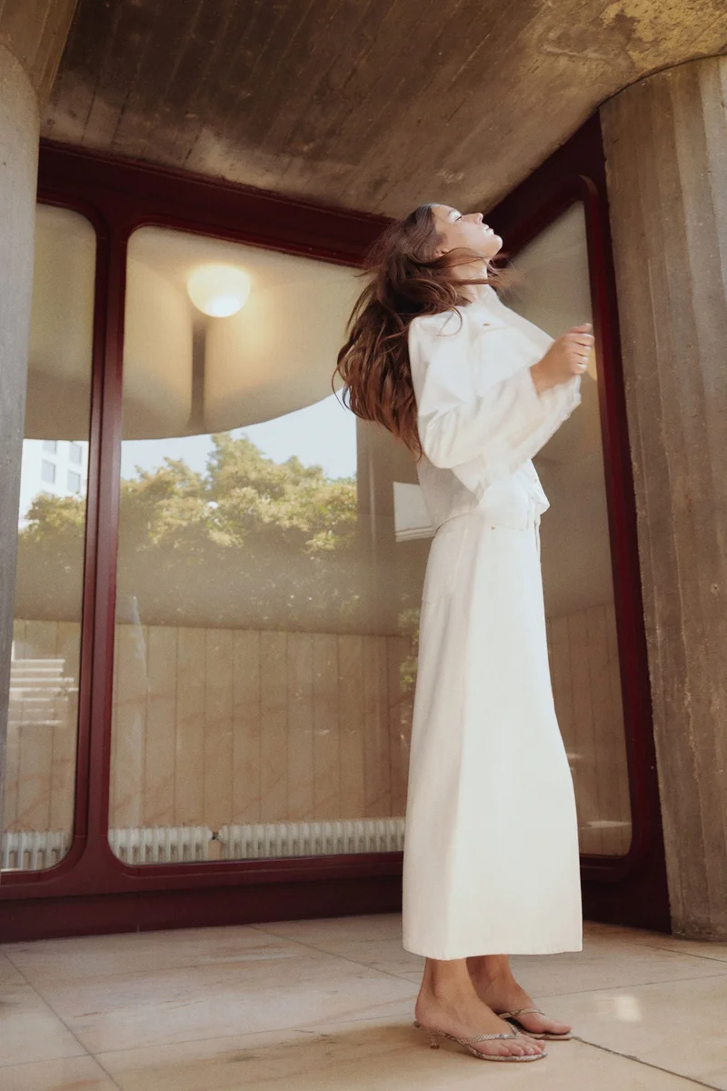 H&M Denim midi skirt