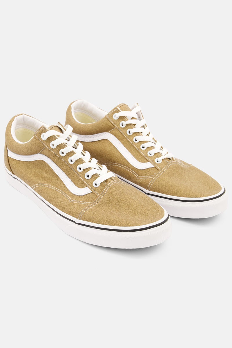 VANS Men Old Skool Lace Up Casual Shoes, Gold - Image 1