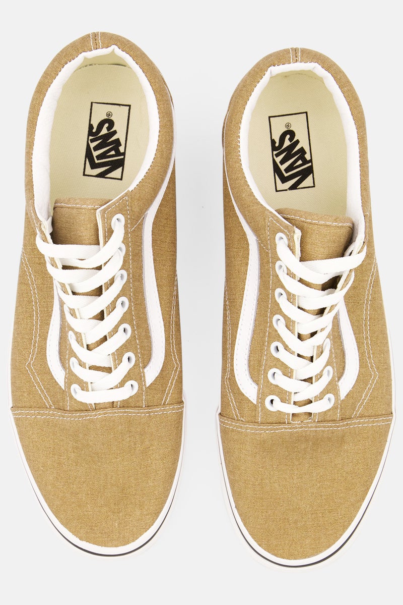 VANS Men Old Skool Lace Up Casual Shoes, Gold - Image 3