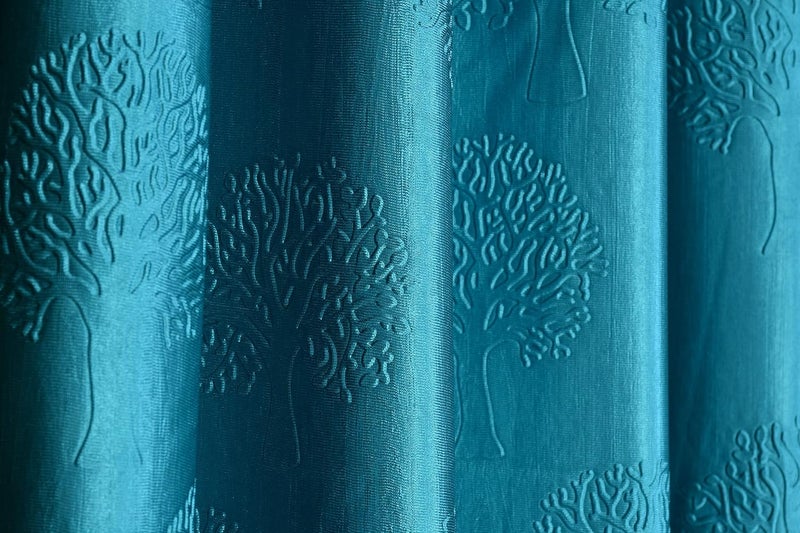 GOYTEX Premium Polyester Window Curtains 6 Feet Long Set Of 2 Aqua Blue 4 Feet X 6 Feet Lightfiltering Grommet Curtains