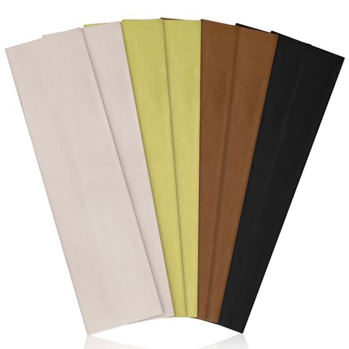 Ztomine Headbands for Women, 8pcs Stretchy Non Slip Soft Cotton Cloth Hair Bands for Sports, Workout, Yoga and Running - Image 1