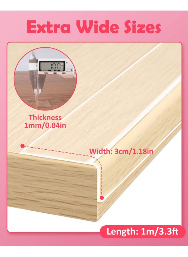 Loiion Baby Proofing, Clear Edge Protector Strip, Soft Corner Protectors for Kids, Baby Child Safety Corner Guards for Furniture Against Sharp Corners for Tables, Drawers, Sink, Wall 1.2in x 3.3ft - Image 4