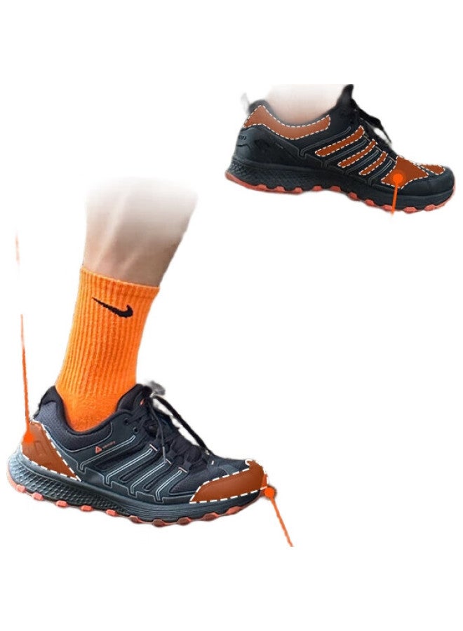 Outdoor Agent Outdoor Special Forces Waterproof Non-Slip Shock-Absorbing Strong Grip Hiking Shoes For Men T52Pro, Black And Orange, Size 40 - Image 2