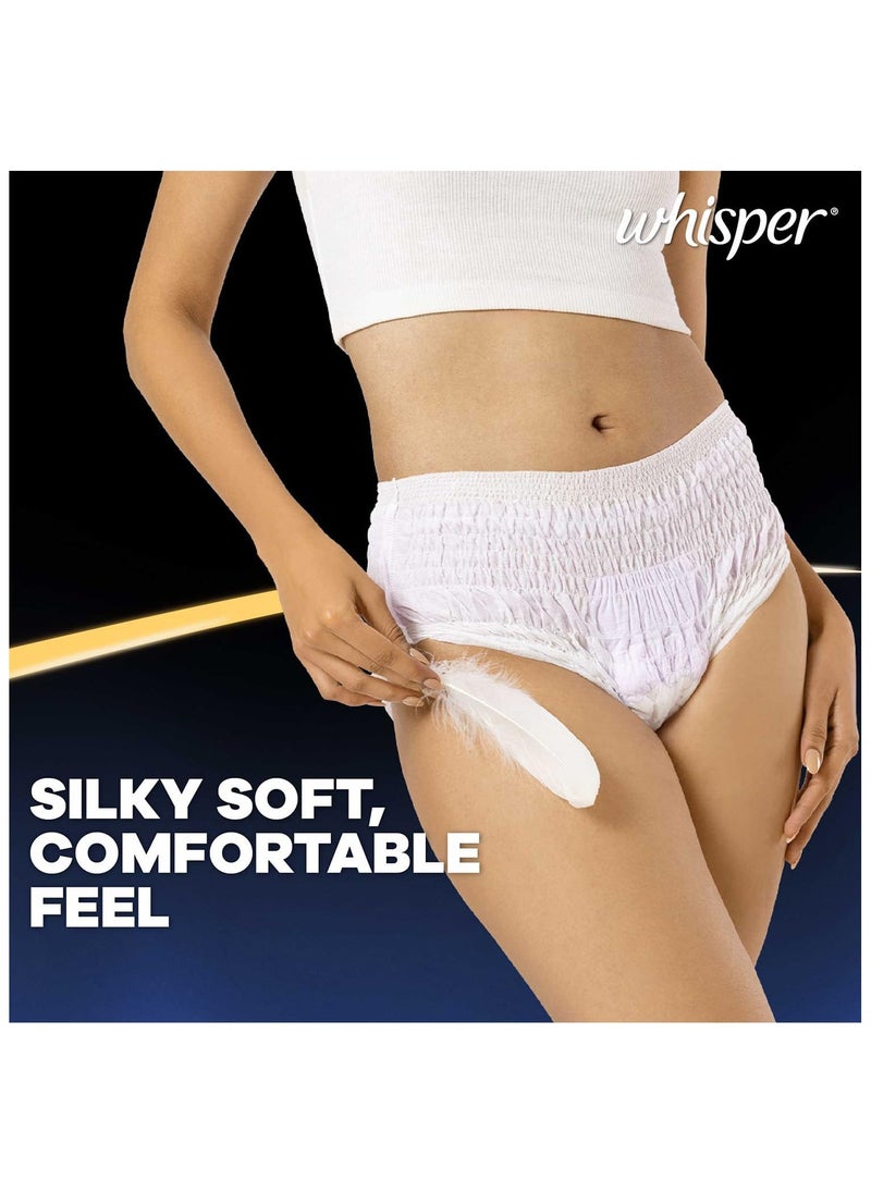 Whisper Super Absorbent Period Panty, 360 Degree Leakage Protection and Comfortable Feel, 6 M-L Pants  - Image 3