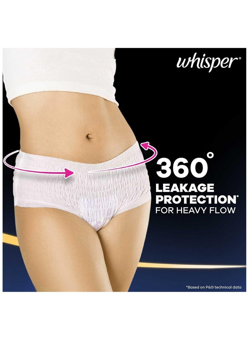 Whisper Super Absorbent Period Panty, 360 Degree Leakage Protection and Comfortable Feel, 12 M-L Pants - Image 3