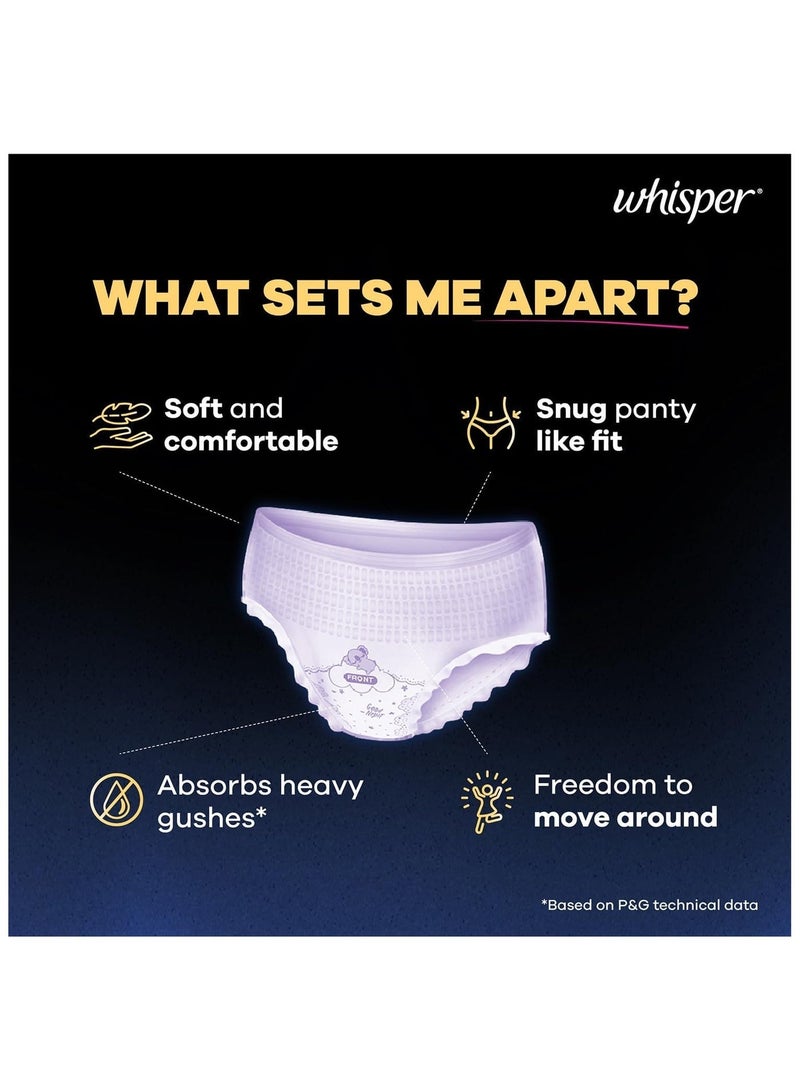 Whisper Super Absorbent Period Panty, 360 Degree Leakage Protection and Comfortable Feel, 12 M-L Pants - Image 5
