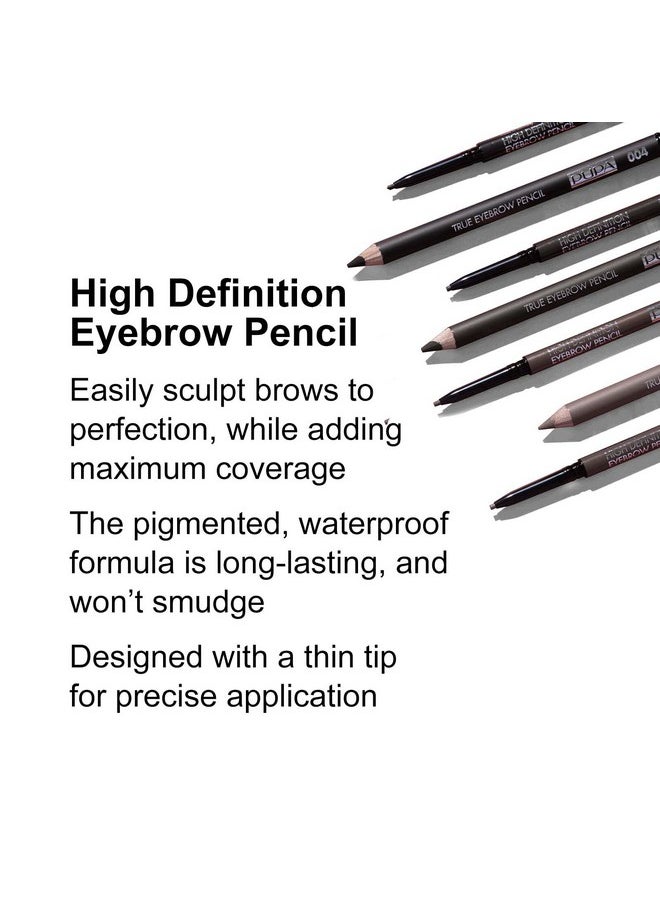 PUPA - Milano High Definition Eyebrow Pencil Easily Shape And Define Flawless Eyebrows Fill And Volumize For Beautiful Thick Brows Sculpt Arches With Smooth Precision 003 Dark Brown 0.003 Oz - Image 1