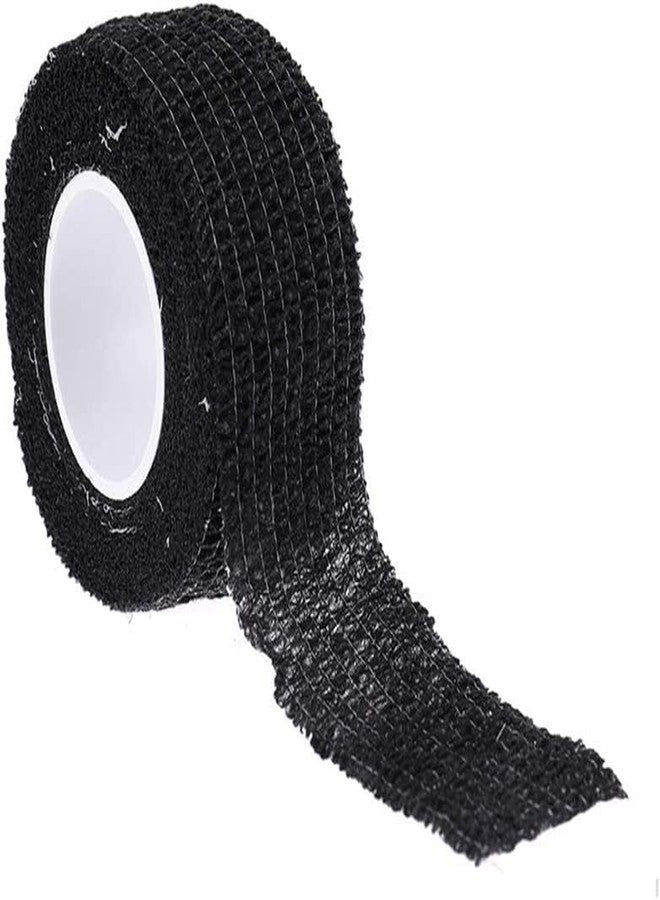 A-Tape Breathable Self Adhesive Cohesive Bandage Wrap - Athletic Non-Woven for Sports, Medical Use, Injuries, Knee & Wrist Support - Suitable for Humans & Pets (Black, 2.5 cm Pack Of 10) - Image 2