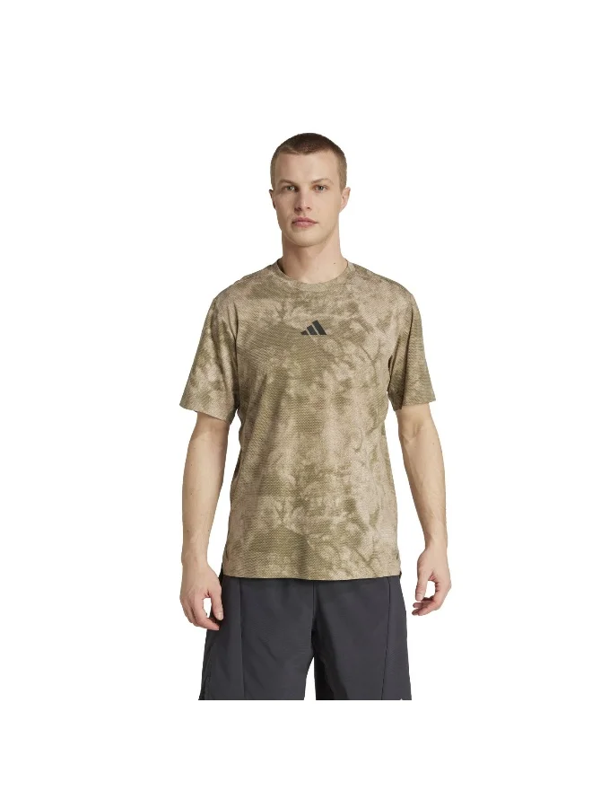 adidas Power Aop Tee Grey Training T-Shirts For Men XS