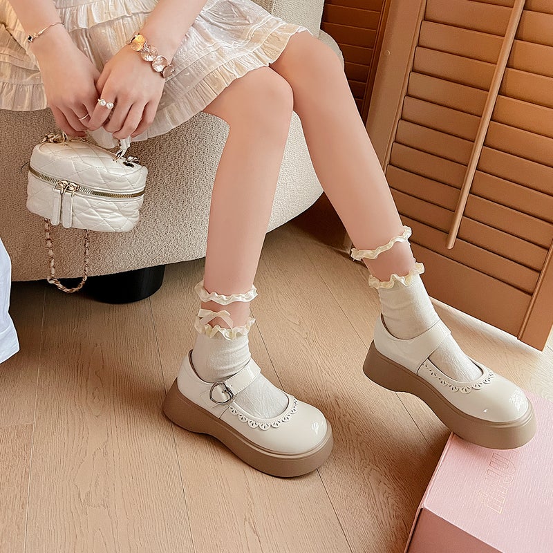 Mary Jane Shoes For Women 2024 Spring New British Style Versatile And Comfortable Retro Small Leather Shoes Platform Thick-Soled Loafers - Image 4