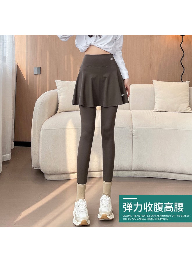 Modal False Two-Piece Shark Pants For Spring And Summer, Wearable Outdoors, Abdomen-Shaping, Hip-Lifting, Hip-Wide Covering, Slimming Culottes, Sports Yoga Barbie Base Layer Pants - Image 5