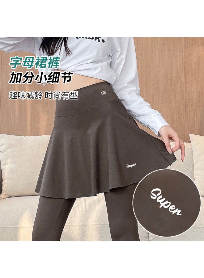 Modal False Two-Piece Shark Pants For Spring And Summer, Wearable Outdoors, Abdomen-Shaping, Hip-Lifting, Hip-Wide Covering, Slimming Culottes, Sports Yoga Barbie Base Layer Pants - Image 4