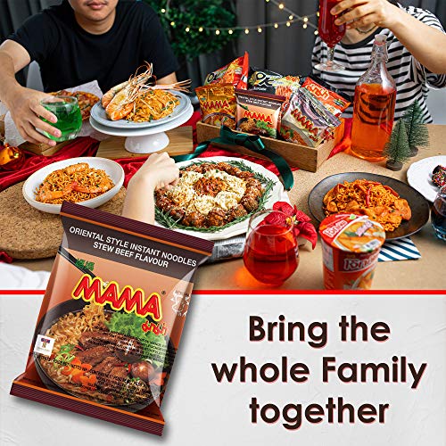 MAMA Noodles Beef Stew Instant Spicy Noodles w/Delicious Thai Flavors, Hot & Spicy Noodles, No Trans Fat w/Fewer Calories Than Deep Fried Noodles 30 Pack - Image 4