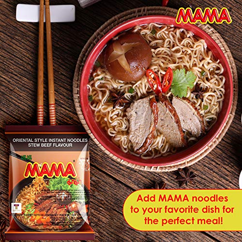 MAMA Noodles Beef Stew Instant Spicy Noodles w/Delicious Thai Flavors, Hot & Spicy Noodles, No Trans Fat w/Fewer Calories Than Deep Fried Noodles 30 Pack - Image 3