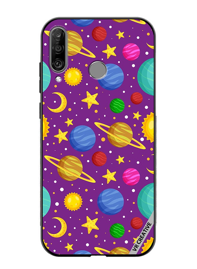 VR CREATIVE Protective Case Cover For Huawei P30 Lite Celestial Bodies Seamless Pattern Design Multicolour - Image 1