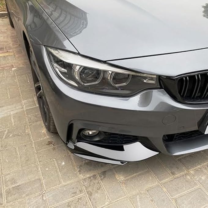 FINMOKAL Front Bumper Side Spoiler Protection Corner Cover Compatible with BMW 4 Series F32 F33 F36 M-Tech 2014-2020, Black - Image 5