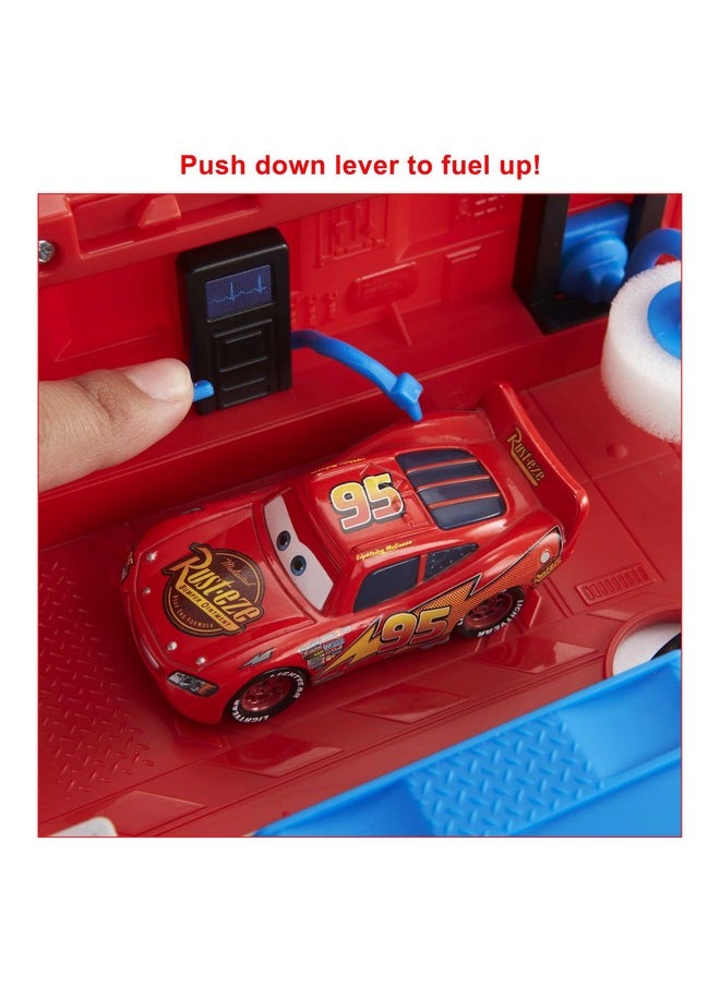 Mattel Games Disney Cars Toys Transforming Mack Playset 2In1 Toy Truck & Tuneup Station With Launcher Lift & More  - Image 4