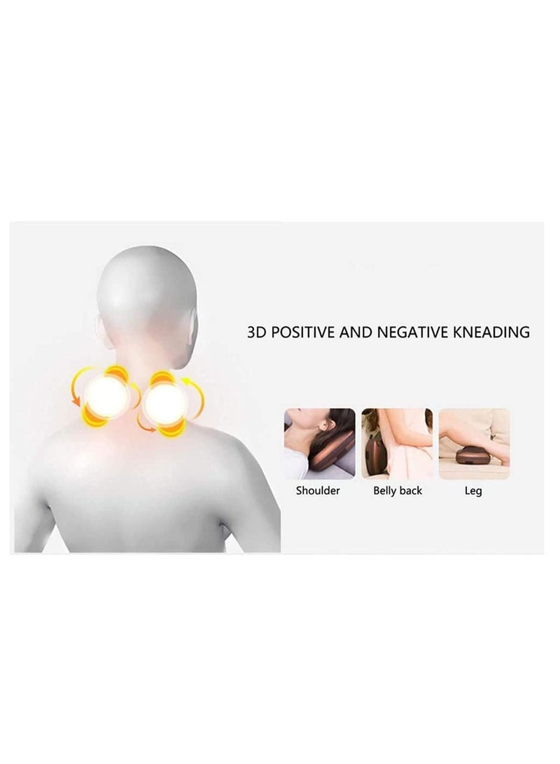 Neck Massage Pillow And Shoulders, Adomen, Legs Back Massager Relaxation By 8 Head With Magnet Vibrator Electric Heating Kneading Therapy - Image 3