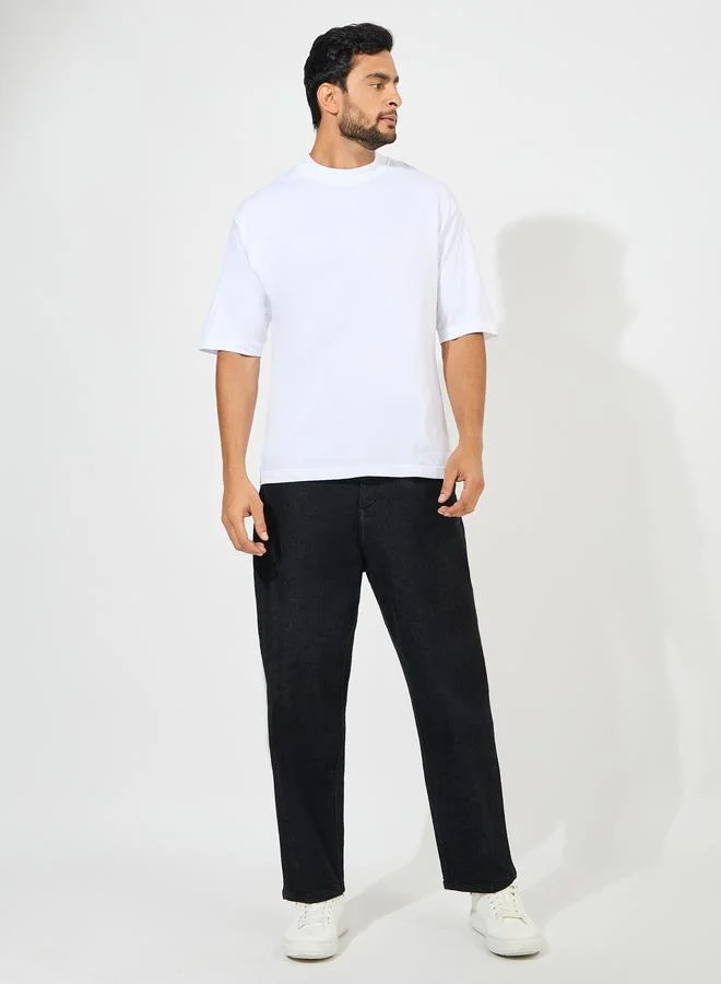 ستايلي Cotton Stretch 5-Pocket Loose Fit Jeans