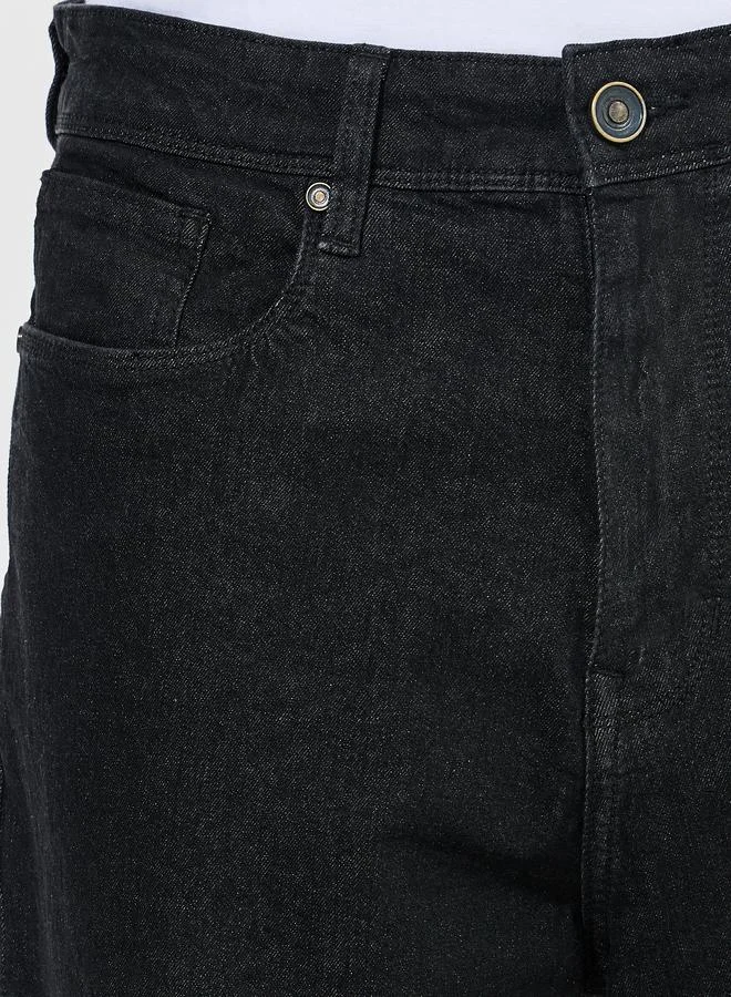 ستايلي Cotton Stretch 5-Pocket Loose Fit Jeans