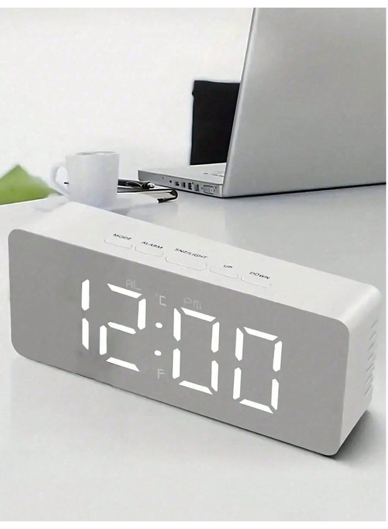 Digital Clock | Smart Alarm Clock | Table Clock | LED Display Clock | Temperature Display | Home Decor | Modern Desk Clock | Bedroom Clock | Dimmable Clock - Image 1