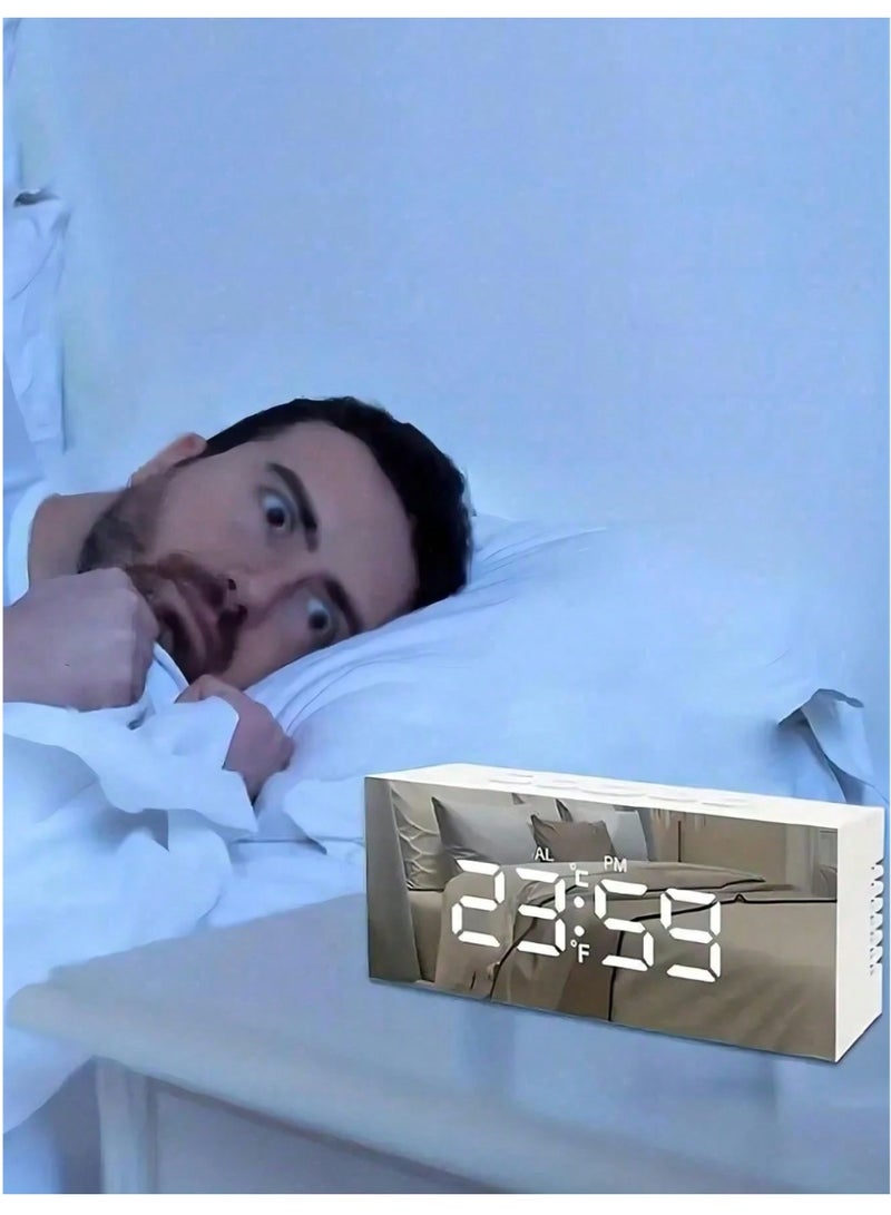Digital Clock | Smart Alarm Clock | Table Clock | LED Display Clock | Temperature Display | Home Decor | Modern Desk Clock | Bedroom Clock | Dimmable Clock - Image 3