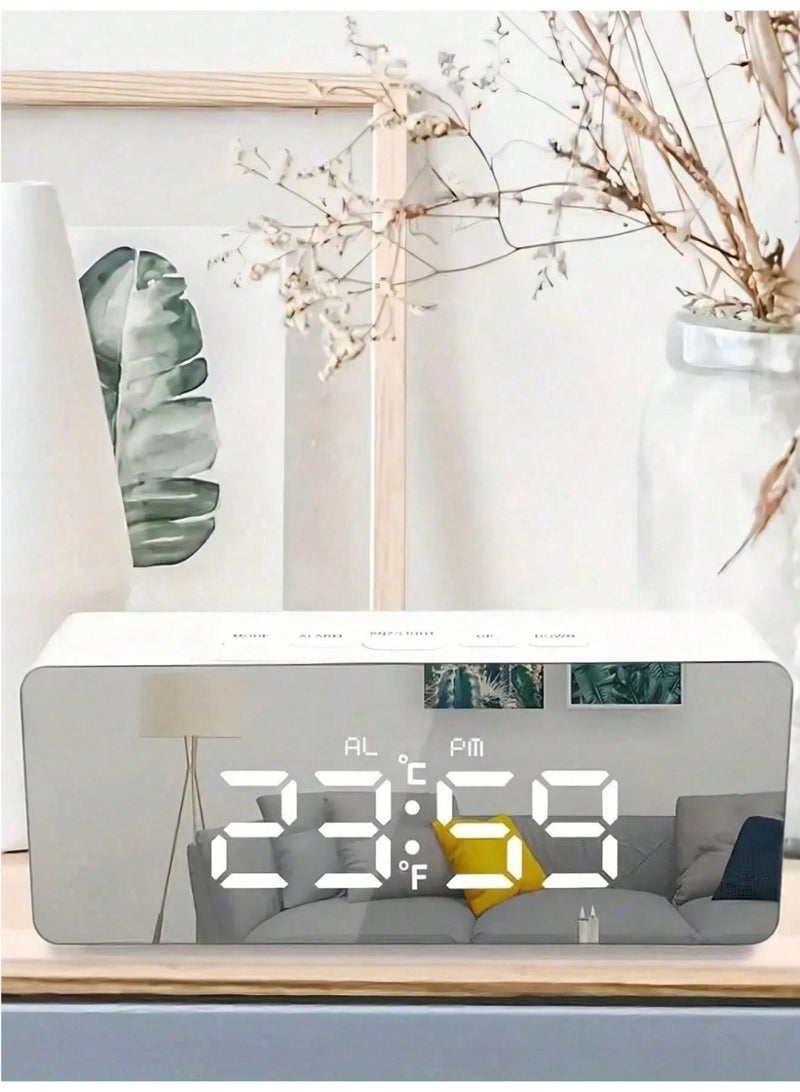 Digital Clock | Smart Alarm Clock | Table Clock | LED Display Clock | Temperature Display | Home Decor | Modern Desk Clock | Bedroom Clock | Dimmable Clock - Image 4