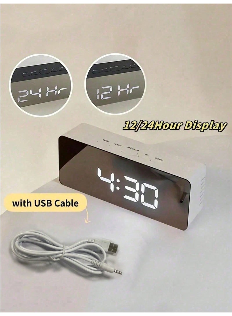 Digital Clock | Smart Alarm Clock | Table Clock | LED Display Clock | Temperature Display | Home Decor | Modern Desk Clock | Bedroom Clock | Dimmable Clock - Image 5