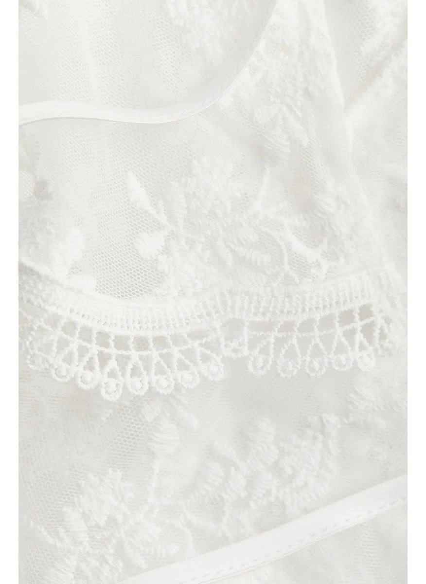 H&M Flounced Lace Blouse