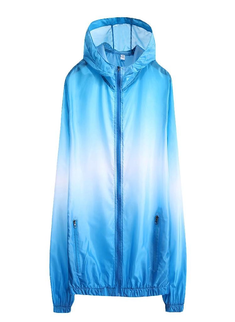 Eckek - Women's Fashion Casual Gradient Hooded Light Outdoor Sports Sunscreen Coat - Image 1