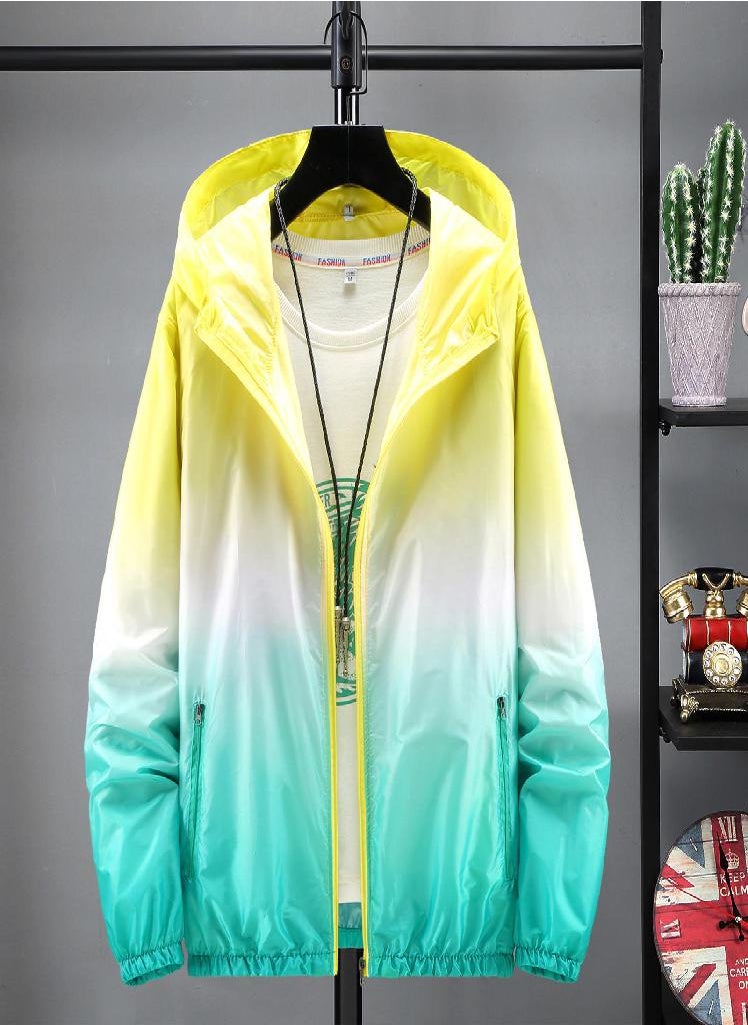 Eckek - Women's Fashion Casual Gradient Hooded Light Outdoor Sports Sunscreen Coat - Image 1