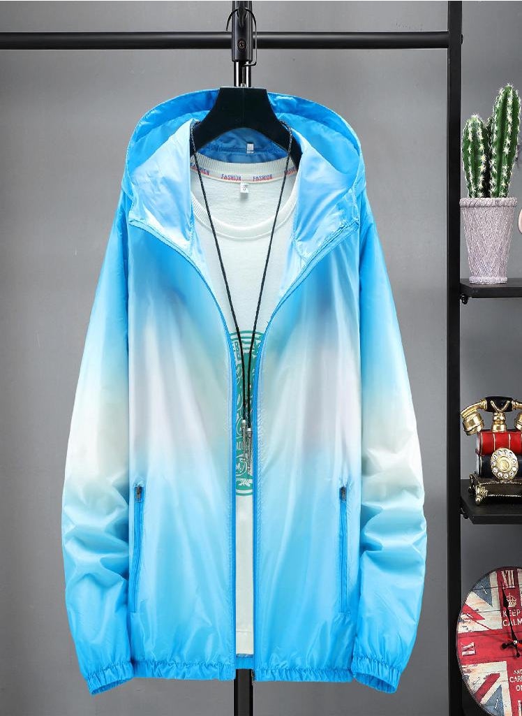 Eckek - Women's Fashion Casual Gradient Hooded Light Outdoor Sports Sunscreen Coat - Image 1