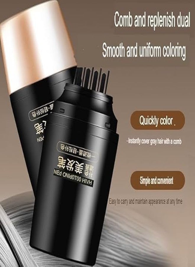 Zerolex Professional Hair Dye Stick 2-in-1 Waterproof & Sweatproof Hair Color Pen with Built-in Comb, Instant Black Root Touch Up Pen & White Hair Coverage Brush for Men & Women (Black) - Image 2