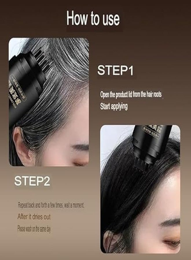 Zerolex Professional Hair Dye Stick 2-in-1 Waterproof & Sweatproof Hair Color Pen with Built-in Comb, Instant Black Root Touch Up Pen & White Hair Coverage Brush for Men & Women (Black) - Image 4