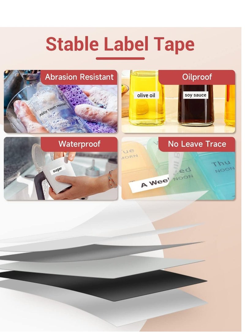 فوميمو طابعة ملصقات D30 - صانع ملصقات حراري صغير محمول يعمل بالبلوتوث سهل الاستخدام للتنظيم والمنزل والمكتب يتضمن لفة واحدة من الورق الحراري D30، اللون بينك - Image 5