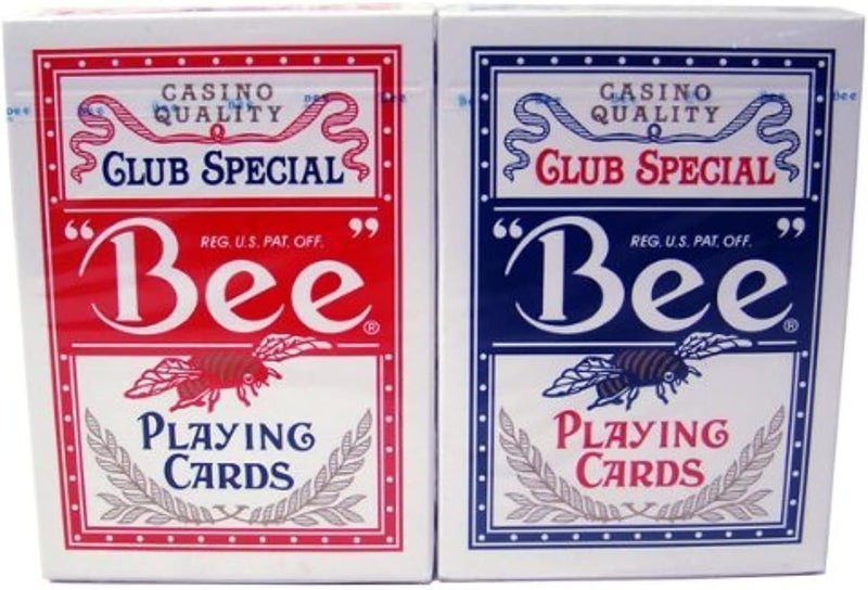 Brybelly Bee No. 92 Diamond Back Club Special Playing Cards - Red and Blue, 12 Decks - Image 1